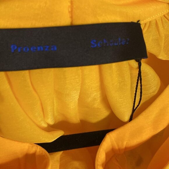 PROENZA SCHOULER SHEER DRESS WITH CAPE SLEEVES AND PLEATED SKIRT - Picture 12 of 13